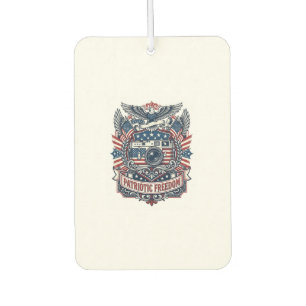 Patriotic Film Camera Lover Vector Graphic Tee Car Air Freshener