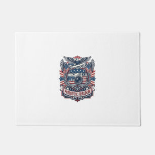 Patriotic Film Camera Lover Vector Graphic Tee Doormat