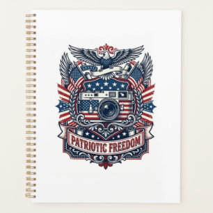 Patriotic Film Camera Lover Vector Graphic Tee Planner