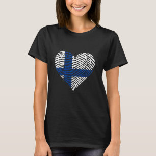Patriotic Finn Finland Heart Finnish Roots Finnish T-Shirt