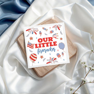 Patriotic Firecracker Birthday Party Napkins