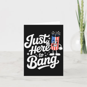 Patriotic firecracker us flag funny 4th of july  card
