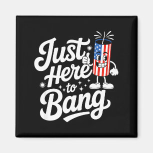 Patriotic firecracker us flag funny 4th of july  magnet