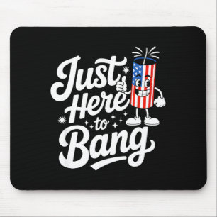 Patriotic firecracker us flag funny 4th of july mouse pad