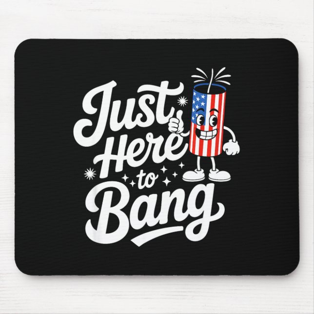 Patriotic firecracker us flag funny 4th of july  mouse pad (Front)