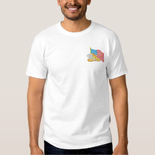 Patriotic Firefighter Embroidered T-Shirt