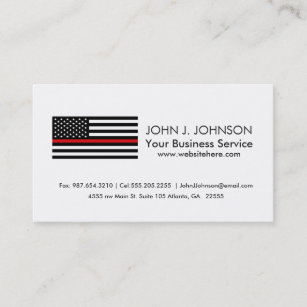 Patriotic Firefighter Style American Flag Business Card