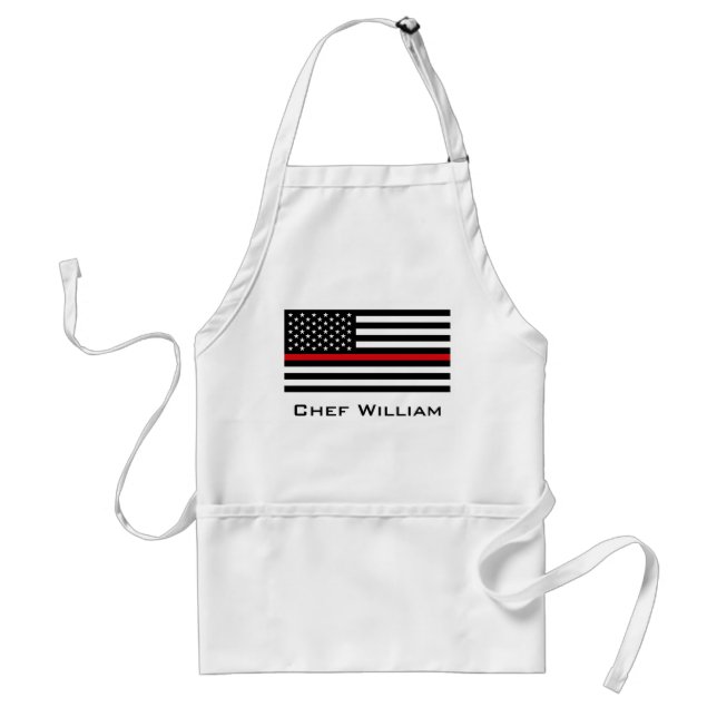Patriotic Firefighter Style American Flag Standard Apron (Front)