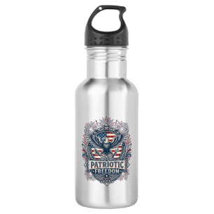 Patriotic Fireworks Festival Vector Graphic Tee_1 532 Ml Water Bottle