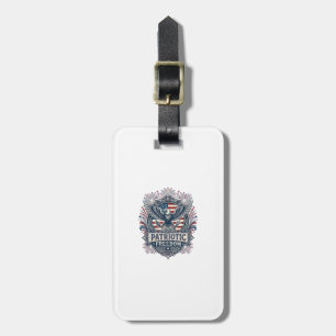 Patriotic Fireworks Festival Vector Graphic Tee_1 Luggage Tag