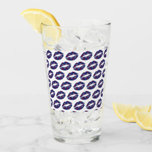 Patriotic Fireworks Kiss Glass