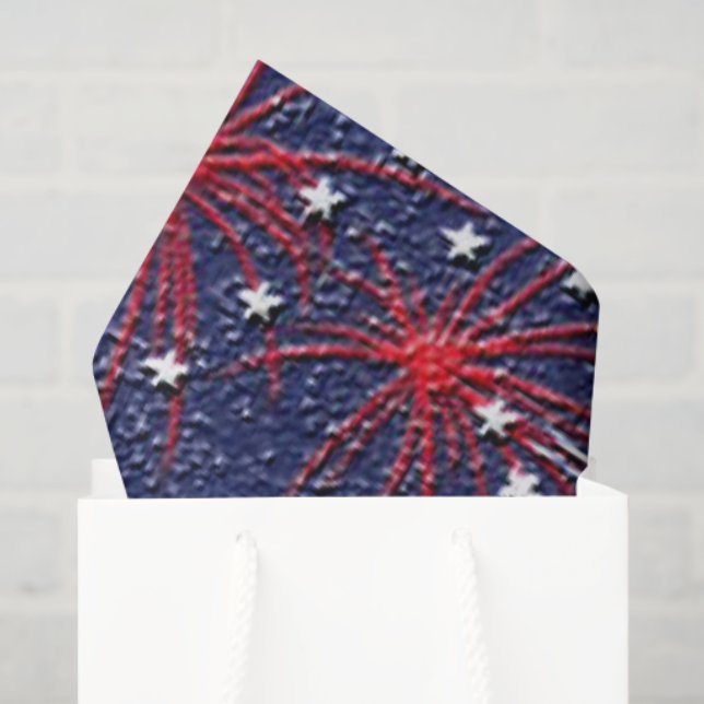 Patriotic fireworks pattern tissue paper (Gift Bag)