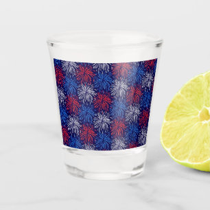 Patriotic Fireworks Shot Glass