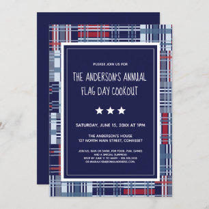 Patriotic, Flag Day, Summer, Cookout Invite Madras