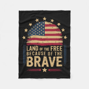 Patriotic Flag Designs Veterans Memorial Day July Fleece Blanket