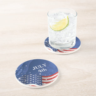 Patriotic Flag Drink Coaster