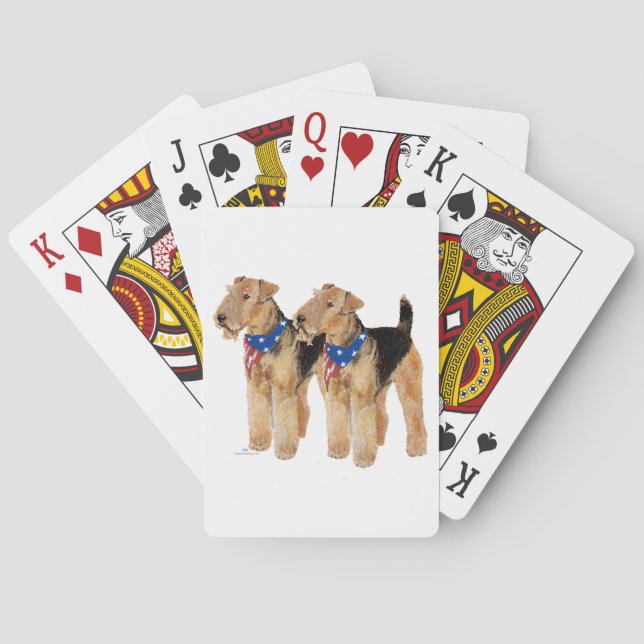 Patriotic Flag Duo Playing Cards (Back)