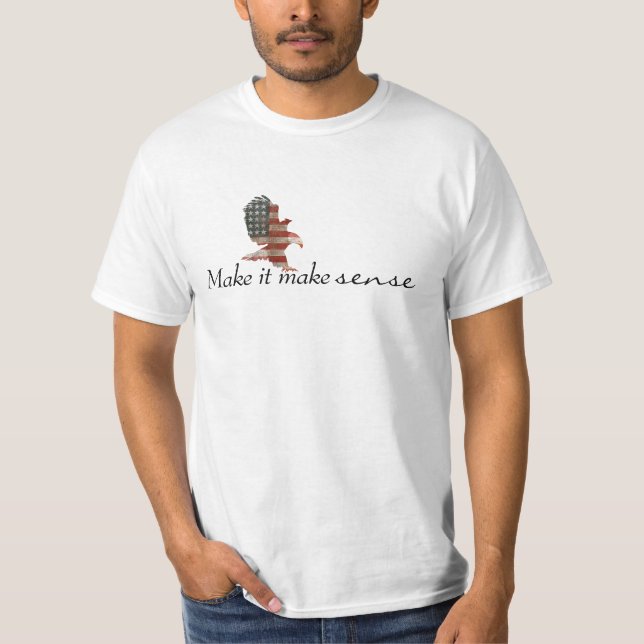 Patriotic Flag Eagle with Quote T-Shirt (Front)