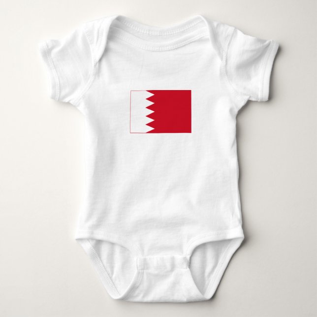 Patriotic Flag of Bahrain Baby Bodysuit (Front)