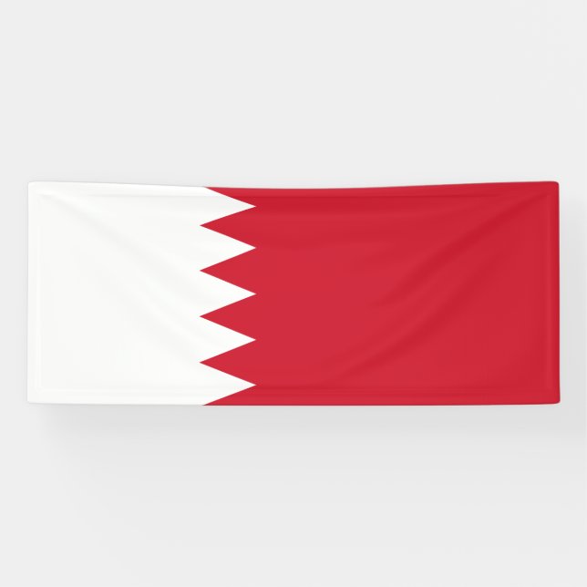 Patriotic Flag of Bahrain Banner (Horizontal)