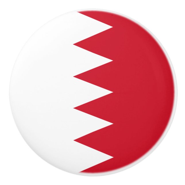 Patriotic Flag of Bahrain Ceramic Knob (Front)