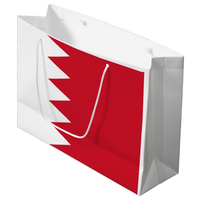 Patriotic Flag of Bahrain Large Gift Bag (Front Angled)