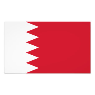 Patriotic Flag of Bahrain Photo Print