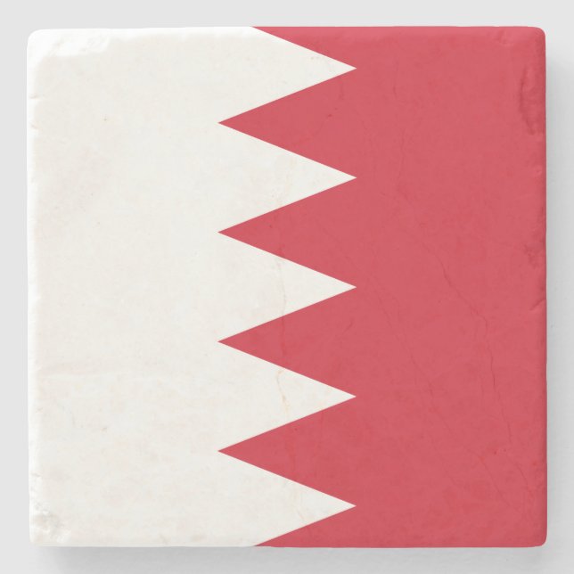 Patriotic Flag of Bahrain Stone Coaster (Front)