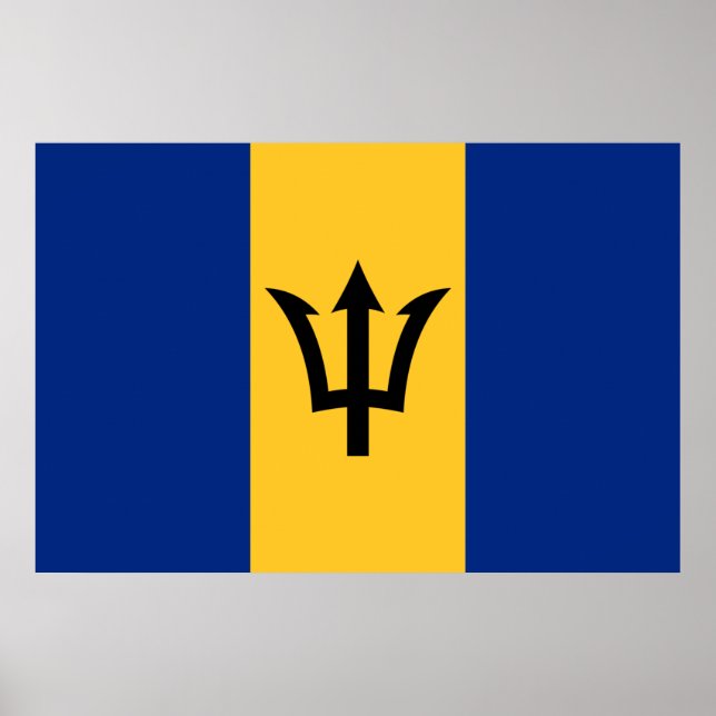 Patriotic Flag of Barbados Poster (Front)