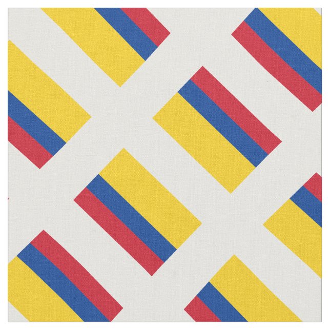 Patriotic: Flag of Colombia Print Fabric (Close Up)