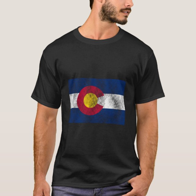 Patriotic Flag Of Colorful Colorado T-Shirt (Front)