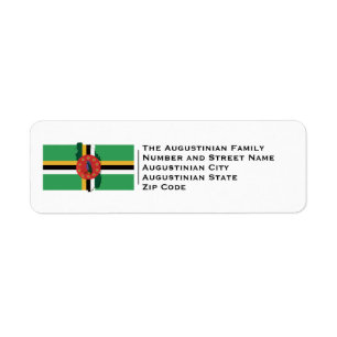 Patriotic   FLAG OF DOMINICA Return Address Label