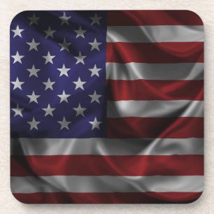 Patriotic Flag Of The United States Of America Coaster