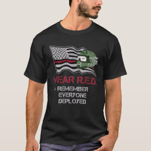 Patriotic Flag Red Friday To Support Our Brave Mil T-Shirt