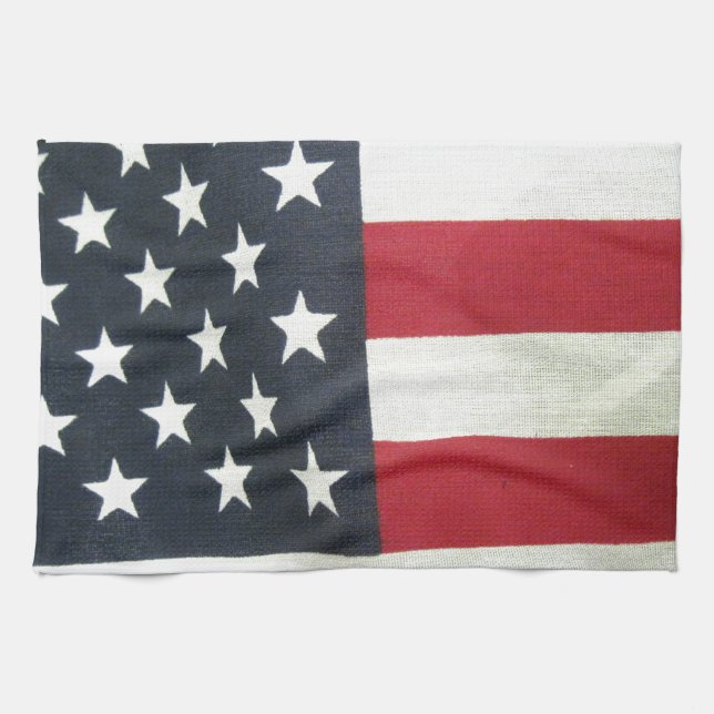 Patriotic Flag Tea Towel (Horizontal)