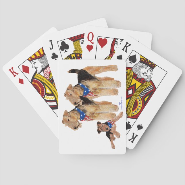 Patriotic Flag Trio Playing Cards (Back)