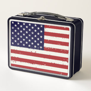 Patriotic Flag USA - USA Flag Home Gifts Metal Lunch Box