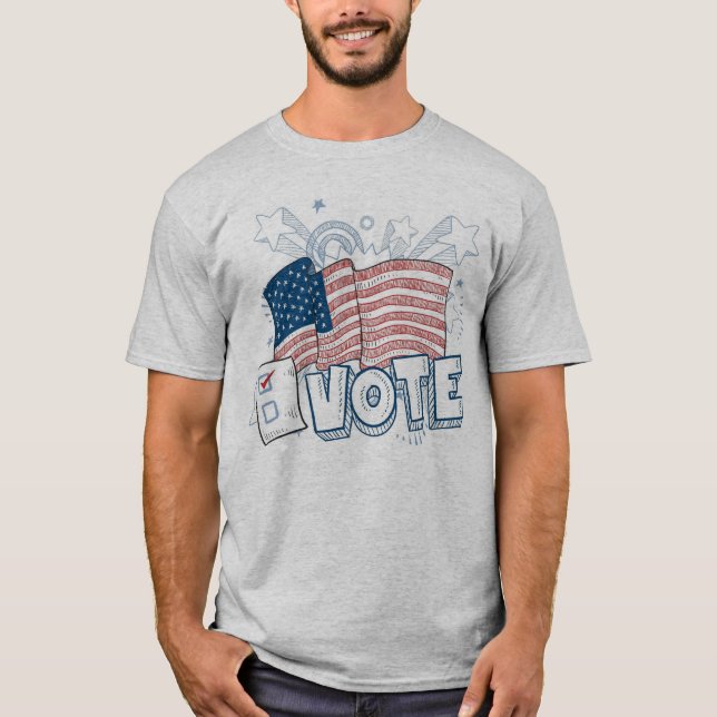Patriotic Flag Vote Men's T-Shirt (Front)