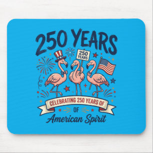 Patriotic Flamingo 250 Years Aamerican Spirit Mouse Pad