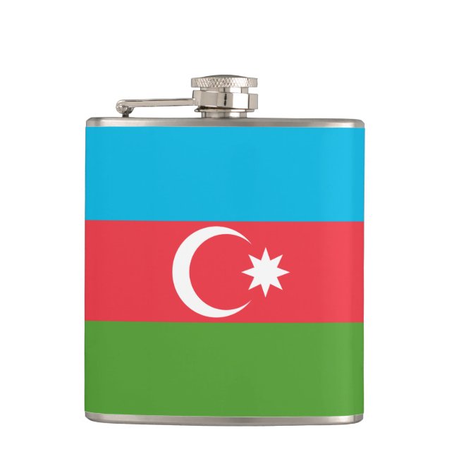Patriotic flask with Flag of Azerbaijan (Front)