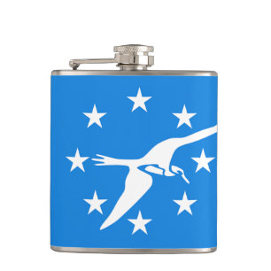 Patriotic flask with Flag of Corpus Christi, USA