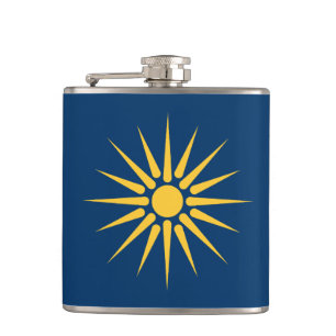 Patriotic flask with Flag of Macedonia, Greece