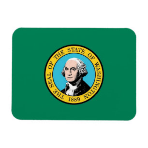 Patriotic flexible magnet, Washington State  flag Magnet