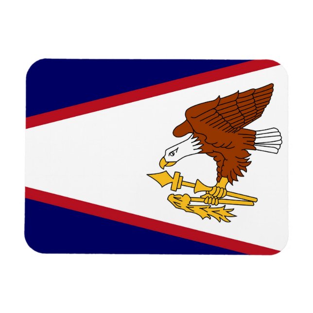 Patriotic flexible magnet with American Samoa flag (Horizontal)
