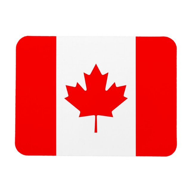 Patriotic flexible magnet with flag of Canada (Horizontal)