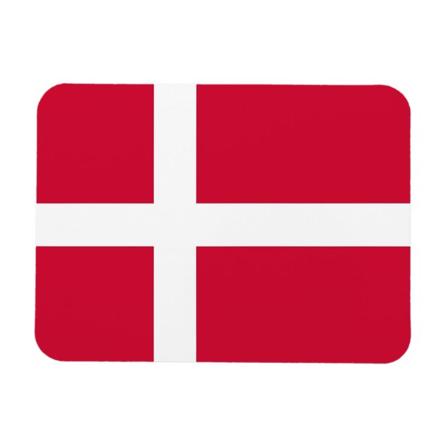 Patriotic flexible magnet with flag of Denmark (Horizontal)