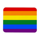 Patriotic flexible magnet with flag of LGBT