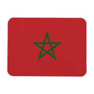 Patriotic flexible magnet with flag of Morocco