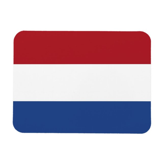 Patriotic flexible magnet with flag of Netherlands (Horizontal)