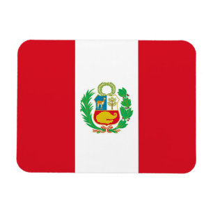Patriotic flexible magnet with flag of Peru